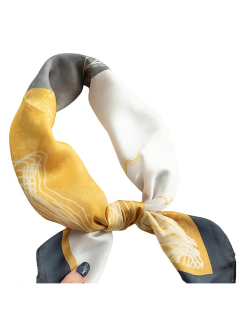 Excefore Head Scarf Satin Hair Wrap for Sleeping Flower Print Bandana Square Scarves Neckerchief for Women Ladies Scarfs Gifts 53CM - Image 3