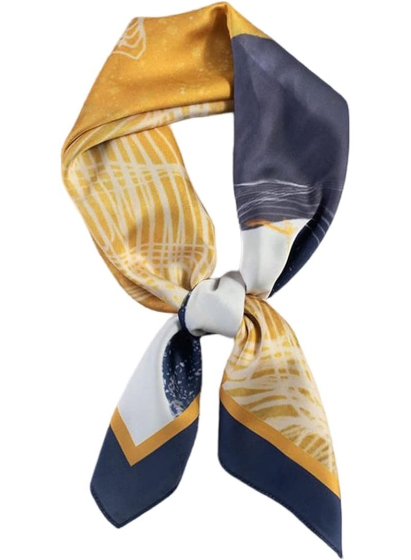 Excefore Head Scarf Satin Hair Wrap for Sleeping Flower Print Bandana Square Scarves Neckerchief for Women Ladies Scarfs Gifts 53CM - Image 4