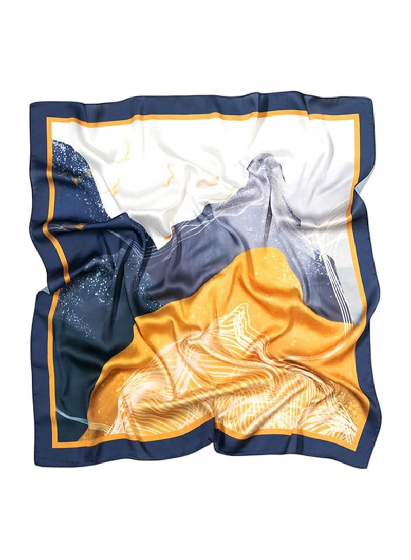 Excefore Head Scarf Satin Hair Wrap for Sleeping Flower Print Bandana Square Scarves Neckerchief for Women Ladies Scarfs Gifts 53CM - Image 2