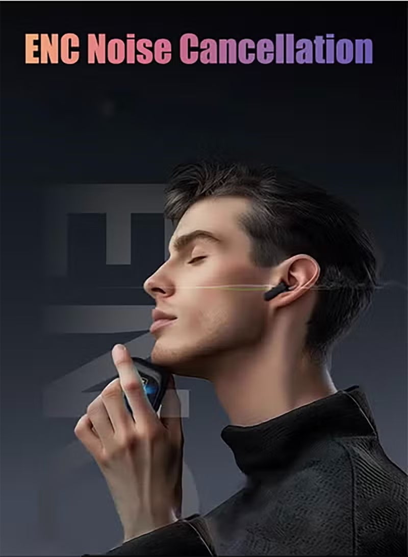 Arabest Wireless Earbuds Bluetooth 5.4 Touch Screen Earbuds, Call ENC Noise Active Noise Cancellation, In-Ear Headphones USB Charging Case Earbuds for iOS/Android, Waterproof LX-50, Black - Image 3