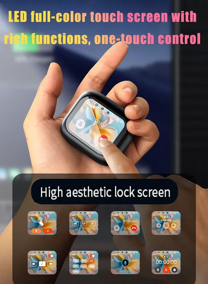 Arabest Wireless Earbuds Bluetooth 5.4 Touch Screen Earbuds, Call ENC Noise Active Noise Cancellation, In-Ear Headphones USB Charging Case Earbuds for iOS/Android, Waterproof LX-50, Black - Image 2