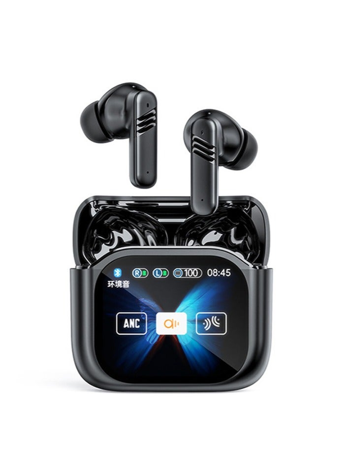 Arabest Wireless Earbuds Bluetooth 5.4 Touch Screen Earbuds, Call ENC Noise Active Noise Cancellation, In-Ear Headphones USB Charging Case Earbuds for iOS/Android, Waterproof LX-50, Black