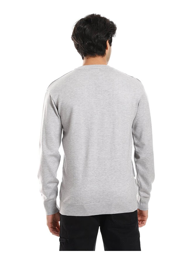 Andora Self Pattern Round Neck Pullover  - Image 3
