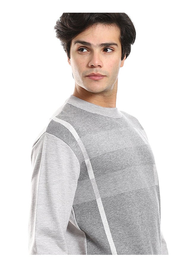 Andora Self Pattern Round Neck Pullover  - Image 4