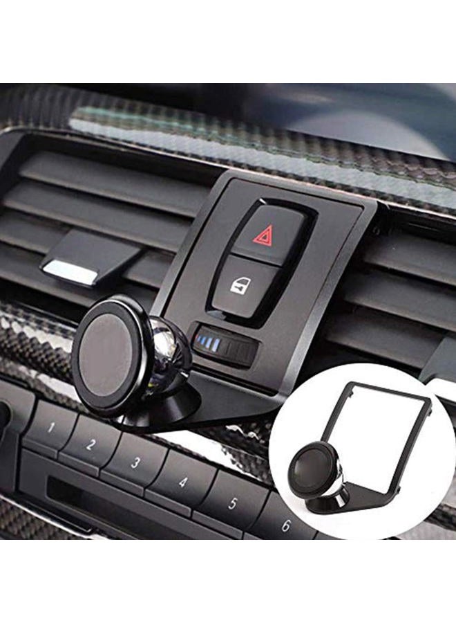 HAPPYHORSE Compatible with BMW 1 2 3 4 Series M2 M3 M4 F22 F23 F30 F31 F32 F33 F34 F35 F36 F80 F82 F83 2013-2019 Car Accessories Alumium Alloy Mobile Phone Holder Trim (Black) - Image 1