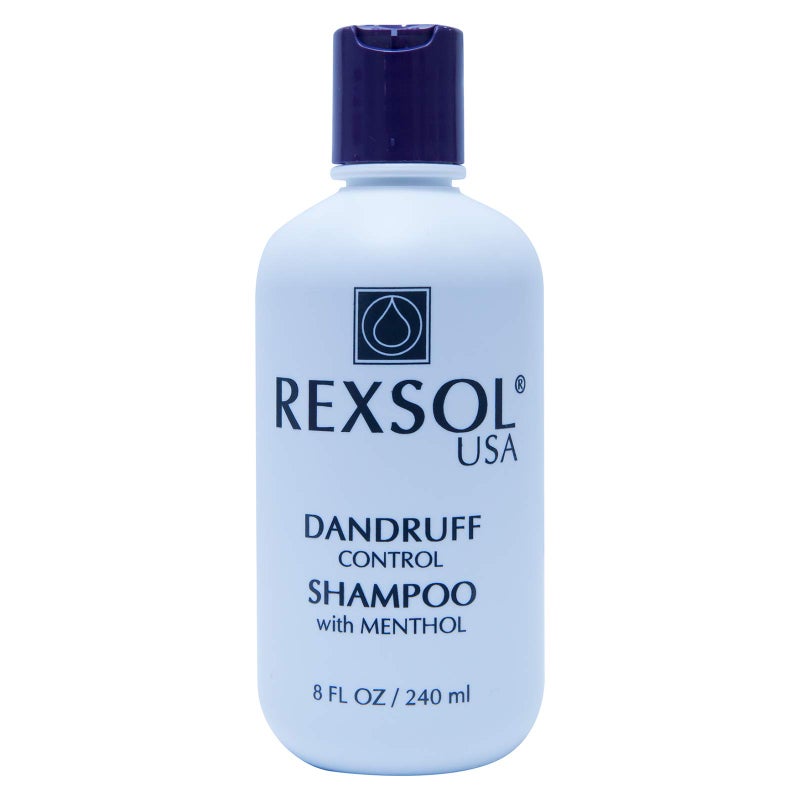 REXSOL Dandruff Control SHAMPOO with MENTHOL Contains Vitamin E Keratin Protein Rosemary Extract Helps prevent further flaking and itching protect the natural moisture balance240 ml8 fl oz