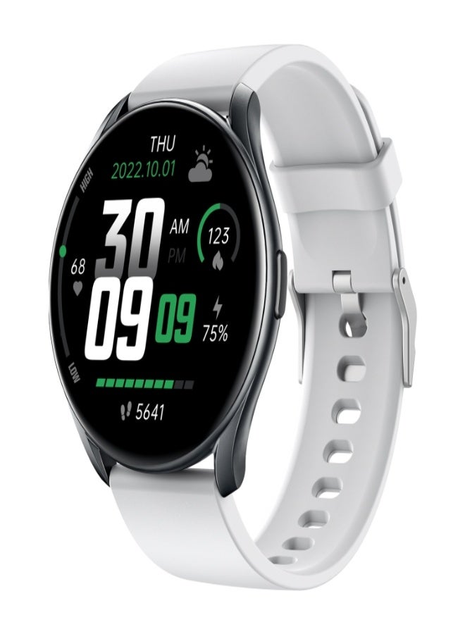 AROAQ GTR1 Smart Watch – 1.28" Color Display, Heart Rate, SpO2 & BP Monitoring, 100+ Sports Modes, GPS, IP68 Waterproof, Fitness Tracker for Android & iOS - White - Image 1