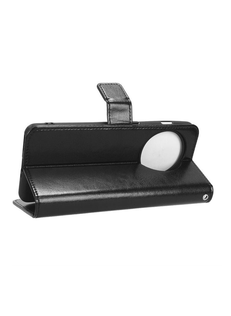 AROAQ OnePlus 11R 5G & OnePlus ACE 2 Pro Leather Flip Case with Crazy Horse Pattern, Lanyard, and Card Slot - Image 3