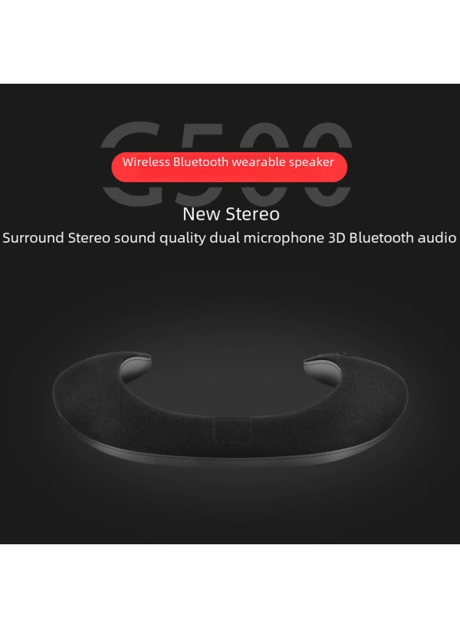 Neutral D New Stereo Wireless Bluetooth U-shaped Neck Hanging Speaker Ring Neck Hanging Neck Hanging Microphone Bluetooth Audio - Image 2