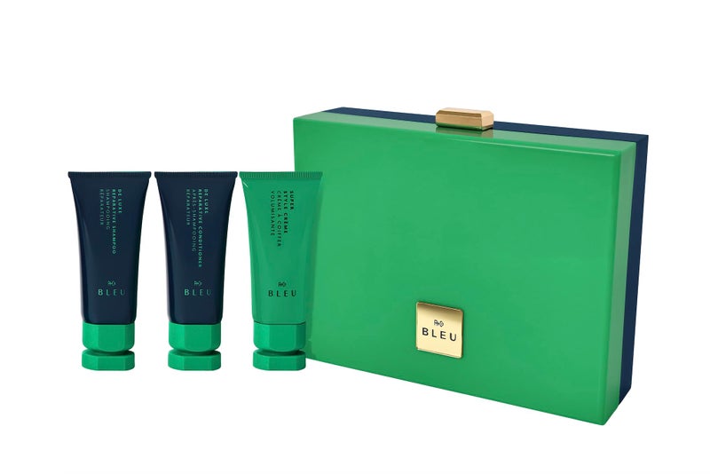 R+Co BLEU Repair + Moisture Trial Set | Limited Edition | Travel Size Shampoo, Conditioner & Repair Mask | Strengthens, Hydrates, and Revives Damaged or Color-Treated Hair - Image 1