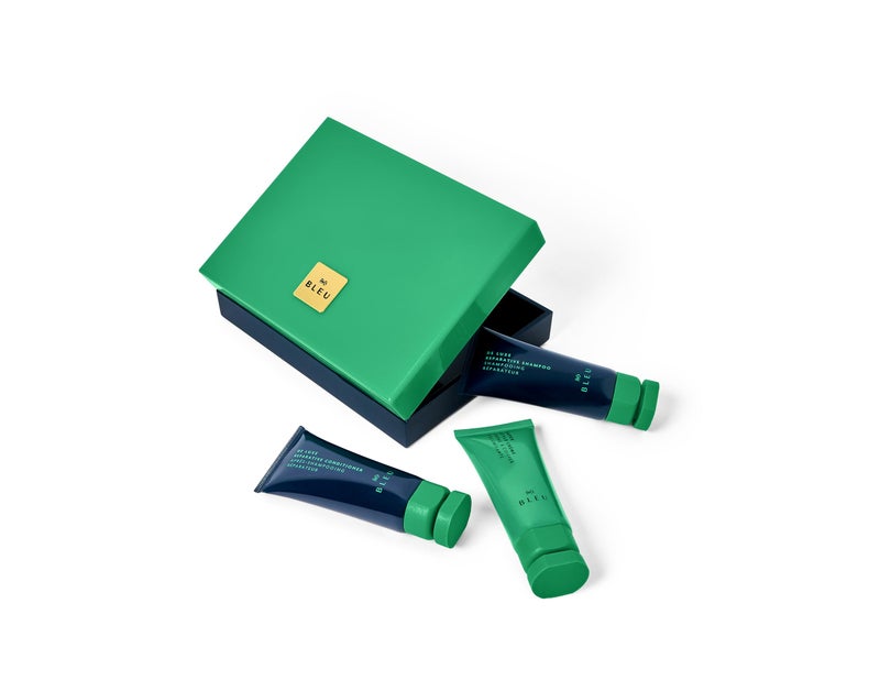 R+Co BLEU Repair + Moisture Trial Set | Limited Edition | Travel Size Shampoo, Conditioner & Repair Mask | Strengthens, Hydrates, and Revives Damaged or Color-Treated Hair - Image 3