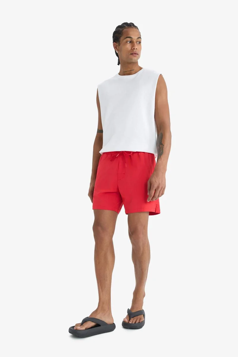 ديفاكتو DeFactoFit Sports Printed Flexible Textured Swim Shorts