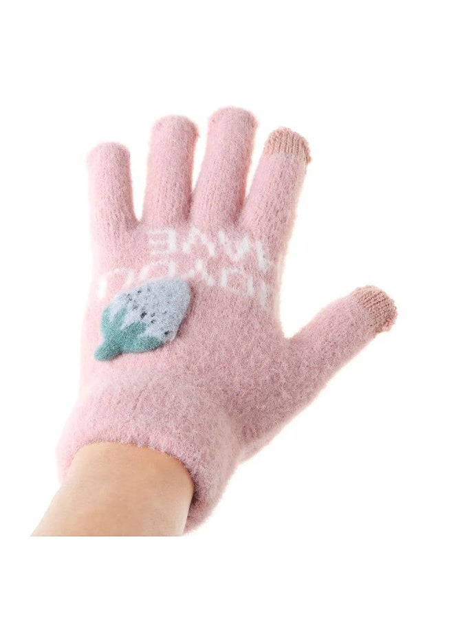 Mobile touch fingers wool winter gloves - Image 3