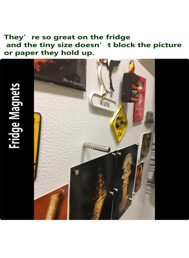 60pcs Small Magnets,Round for Refrigerator , Cylinder, Fridge , Office , Whiteboard , Durable Little Miniature Tiny Mini for Crafts - Image 4