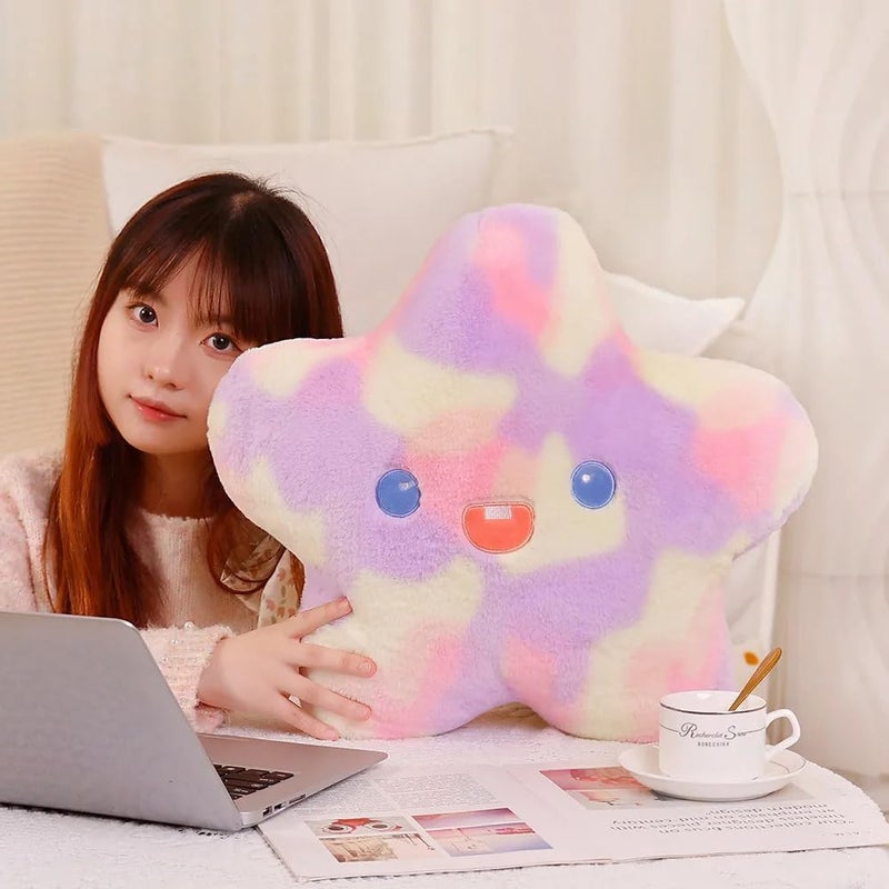Tickles Rainbow Star Shape Cushion Soft Plush Pillow for Kids Boys Girls Home Car Decoration Set of 2 Color Multicolor Size 20 cm - Image 3