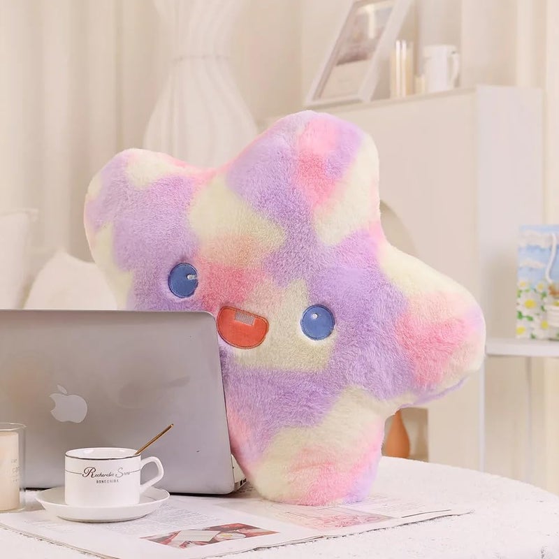 Tickles Rainbow Star Shape Cushion Soft Plush Pillow for Kids Boys Girls Home Car Decoration Set of 2 Color Multicolor Size 20 cm - Image 4