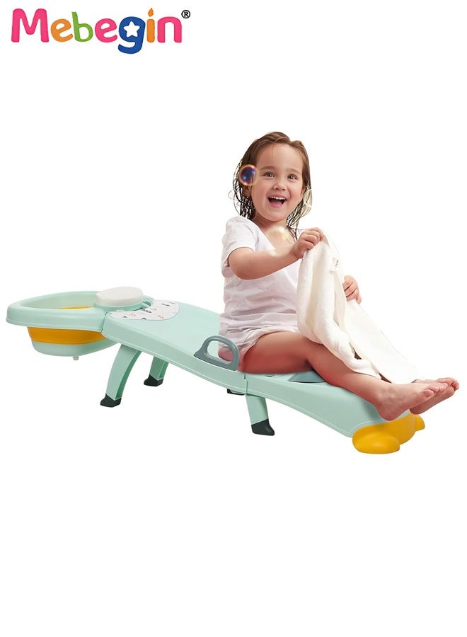 MEBEGIN Adjustable Hair Washing Station for Kids, Foldable Shampoo Chair with 4-position Headrest and 3-level Cushion Adjustment, Comfortable to Ue and Easy to Clean - Image 2