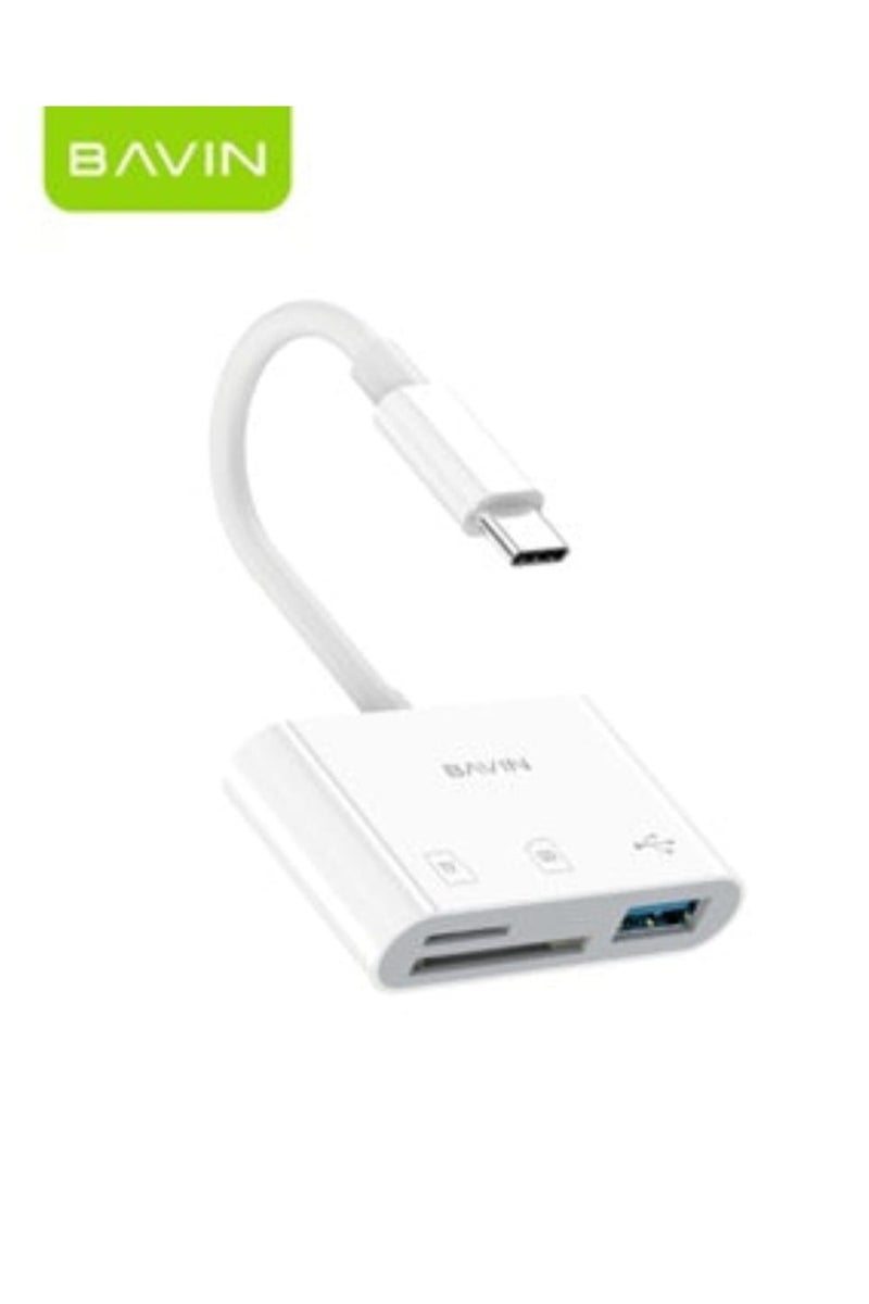 Bavin Card Reader 3 in 1 Type-C to TF/SD + USB - Image 2