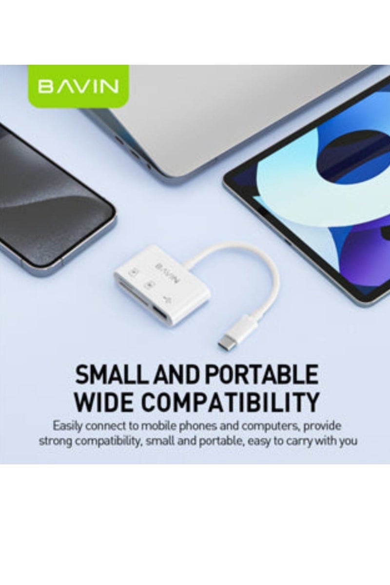 Bavin Card Reader 3 in 1 Type-C to TF/SD + USB - Image 5
