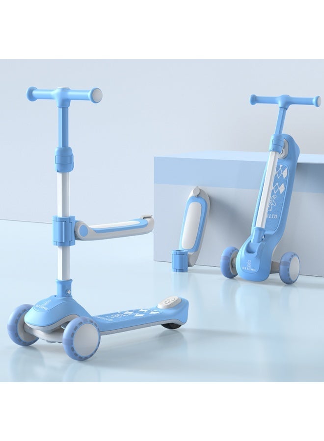 Kids Scooter for Age 3-12, Toddler Scooter, Light Up 3-Wheels Scooter, Shock Absorption Design, Lean to Steer, Balance Training Scooter for Kids - Image 1