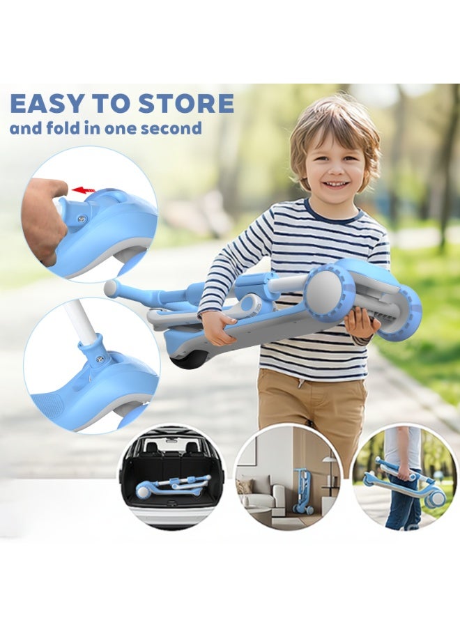 Kids Scooter for Age 3-12, Toddler Scooter, Light Up 3-Wheels Scooter, Shock Absorption Design, Lean to Steer, Balance Training Scooter for Kids - Image 4