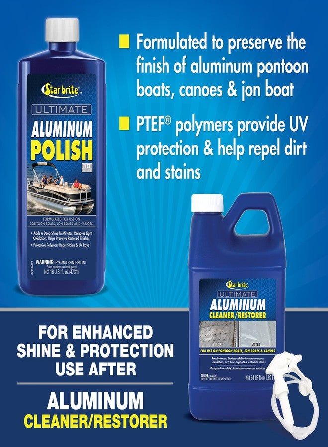 STAR BRITE Ultimate Aluminum Polish - Add a Deep Protective Shine, Remove Light Oxidation & Preserve Restored Finish - Marine Grade for Pontoons, Jon Boats & Canoes 16 OZ (087616) - Image 5