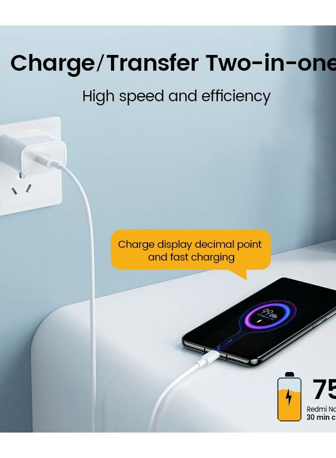 Beauenty 45W Super Fast Charging Cable USB to Type C 5A PD 39.37 Inch White for Xiaomi Redmi - Image 5