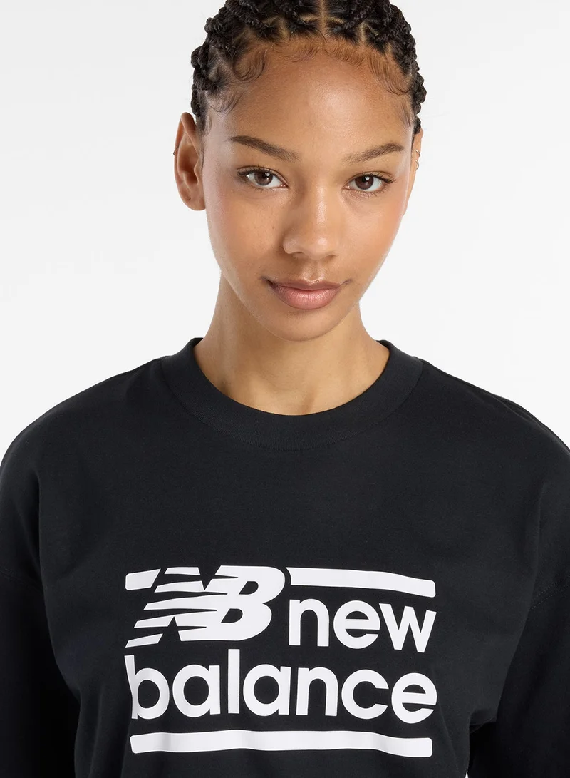 نيو بالانس تيشيرت أوفر سايز برسومات