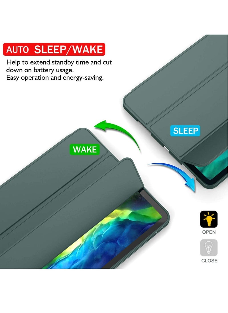 ELTRAZONE - iPad Pro 12.9 Case 2020 with Pencil Holder (4th Generation), Premium Protective Case Cover with Soft TPU Back and Auto Sleep/Wake Feature for 2020/2018 iPad Pro 12.9 (Midnight Green) - Image 1