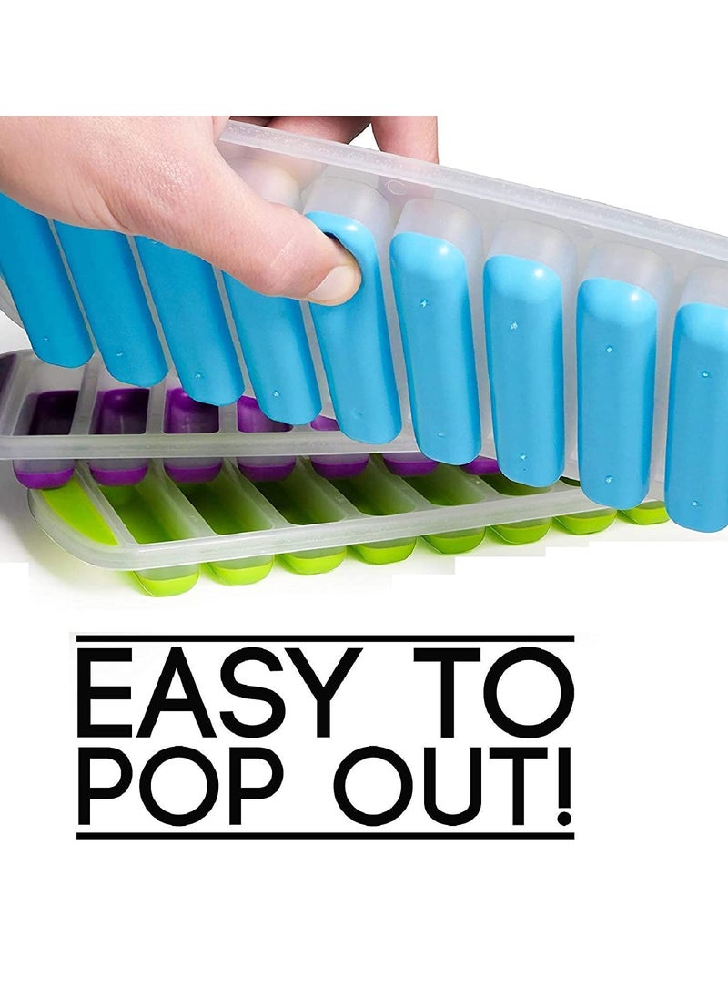 Pass Pass passpass Silicone Ice Stick Cube Trays, Water Bottle Ice Stick Tray Ice Cube Tray with Easy Push and Pop Out Material (Pack of-2)  - Image 5