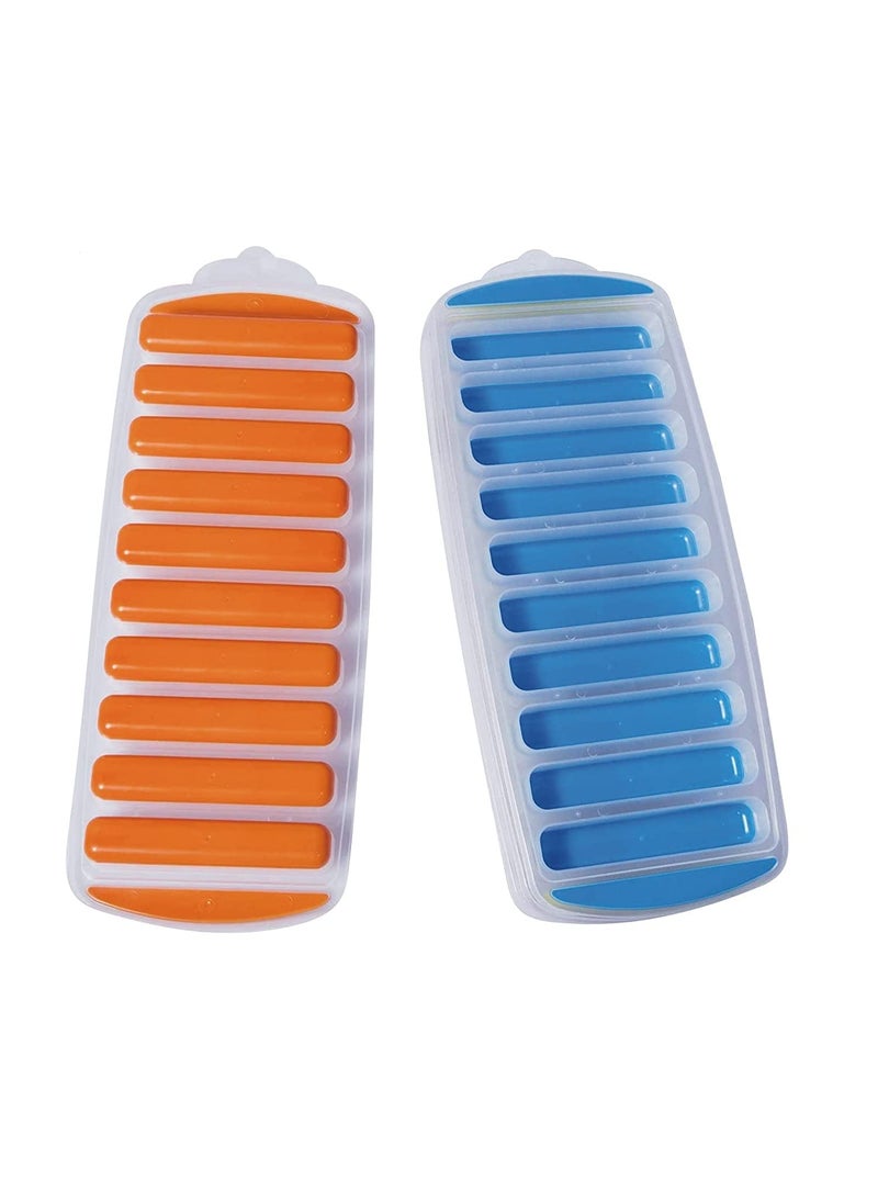 Pass Pass passpass Silicone Ice Stick Cube Trays, Water Bottle Ice Stick Tray Ice Cube Tray with Easy Push and Pop Out Material (Pack of-2)  - Image 1