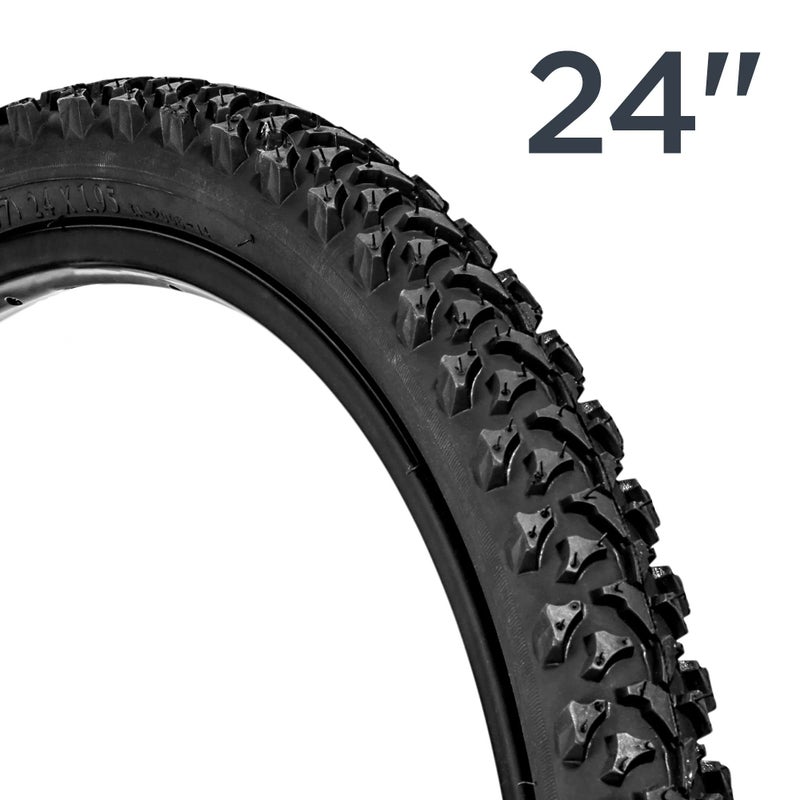 SCHWINN إطار دراجة شوين البديل، 24" × 1.95" إطار دراجة جبلية، knobs عريضة وكتلية، حماية من الثقب، يناسب عرض الحافة الداخلية 19 مم-29 مم، نطاق PSI من 35 إلى 65 - Image 5