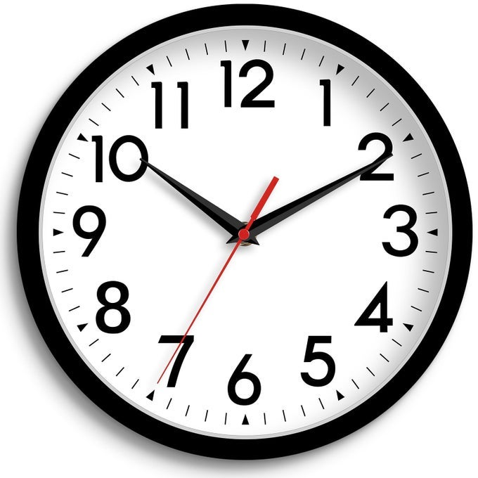 WALL CLOCK SMALL ANALOG 8 INCH SILENT NON TICKING BATTERY OPERATED MODERN SIMPLE DECORATIVE FOR KITCHEN OFFICE BEDROOM BATHROOM LIVING ROOMBLACK