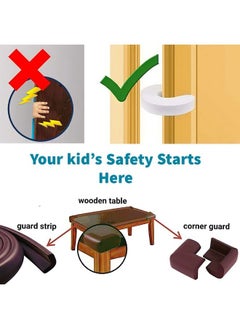 KidDough Baby Safety Kit ; Baby Proofing Allinone Products ; Safety Locks For Kids ; Corner Guard Protectors ; Edge Protectors ; 6 Socket Guards (5 Mtr Edge Guard Kit)  - Image 4