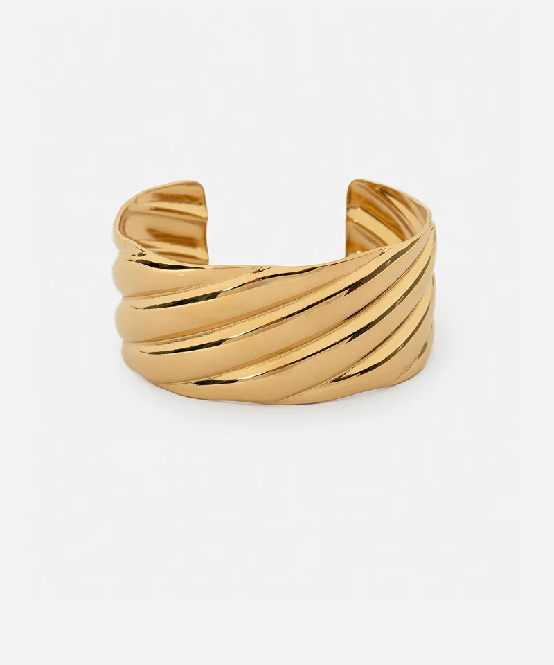 ابيكول Textured Stainless Steel Bracelet