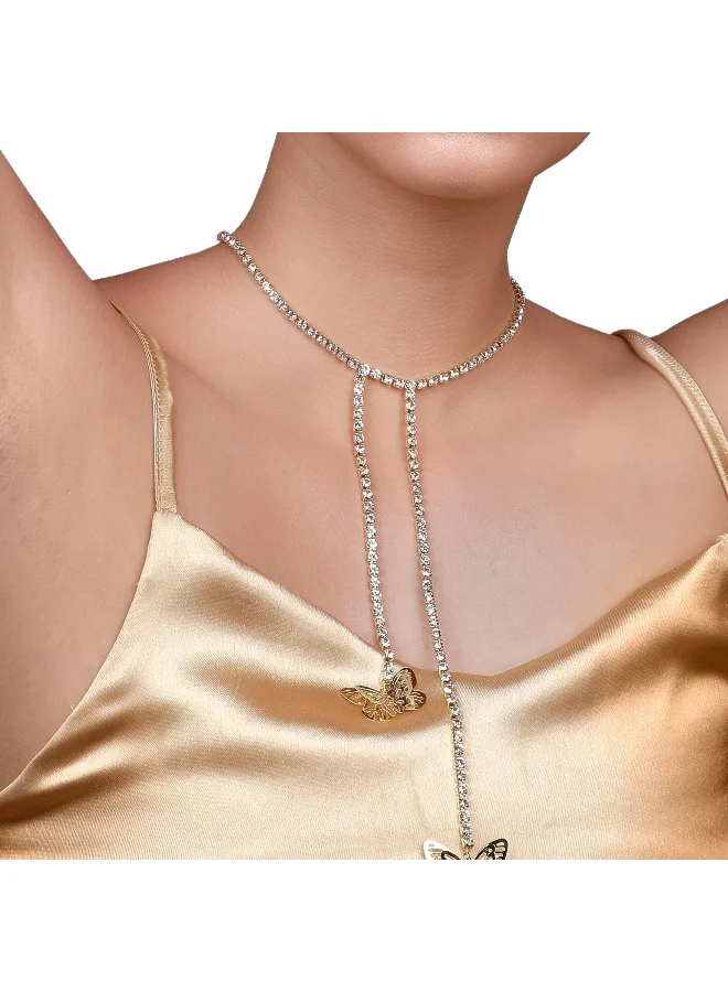 سوهي قلادة ساحرة متألقة مجوهرات اصطناعية فاخرة