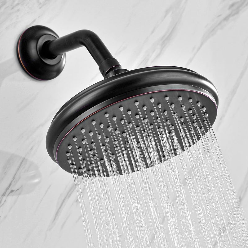 Bestill Wall Mounted 6 Inch Extension Shower Head Arm, Shower Arm and Flange Included, Oil Rubbed Bronze - Image 4