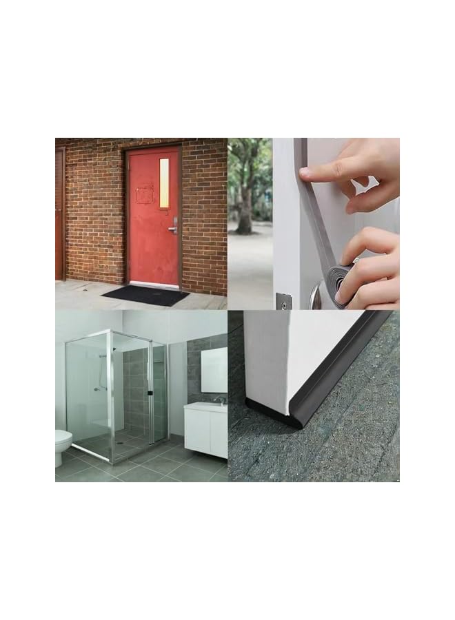 The Bros Adjustable Door Draft Stopper Seal Strip, Under Door Draft Blocker, Waterproof Bottom Seal Strip for Soundproofing, 5M Length - 35mm - Image 2