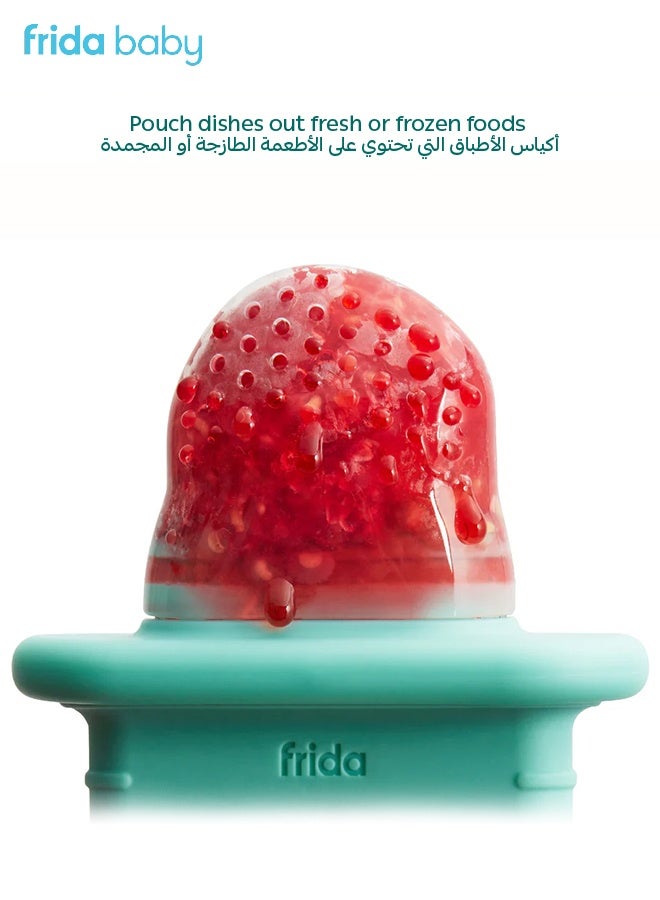 fridababy Frida Baby Push Pop Feeder | Baby Food Feeder for Fresh & Frozen Fruits | Safe & Easy Grip Handle | Mess-Free Silicone Teether | Ideal for 4+ Months | BPA-Free - Image 2