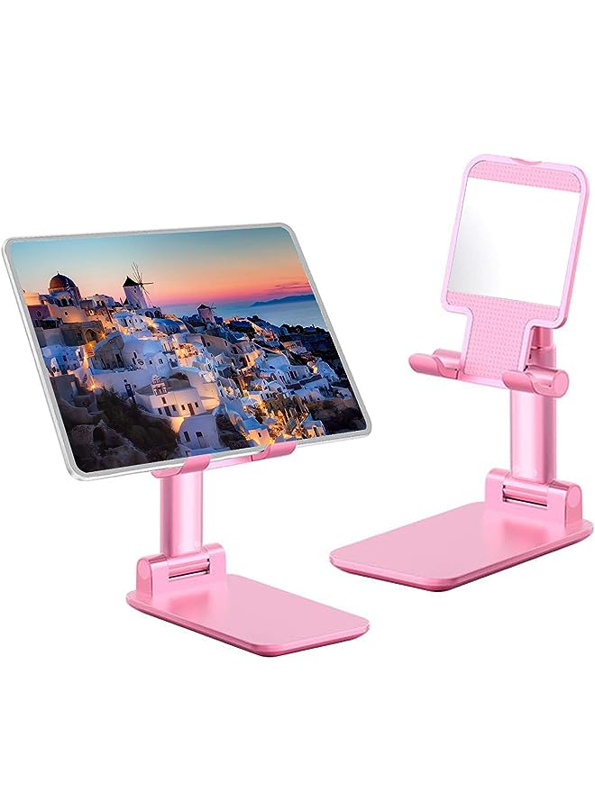 HEYPORK Phone Holder for Desk Foldable Adjustable Mobile Phone Stand for Bed Compatible with iPhone Mini ipad Tablet PC - Image 1