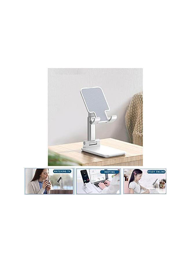 HEYPORK Phone Holder for Desk Foldable Adjustable Mobile Phone Stand for Bed Compatible with iPhone Mini ipad Tablet PC - Image 5