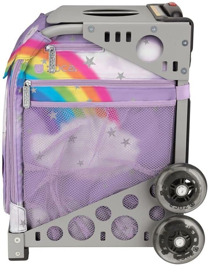 Zuca Unicorn Sport Insert Bag and Gray Frame with Flashing Wheels - Image 4
