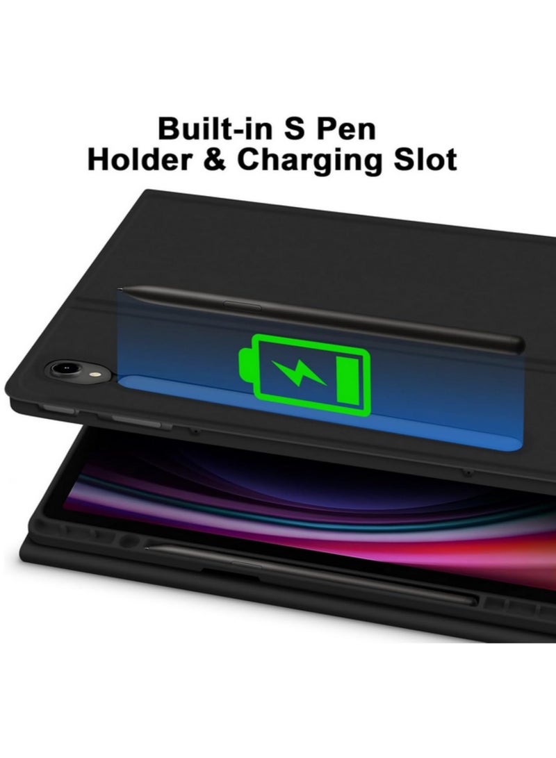 Magnetic Detachable Keyboard Case for Samsung Galaxy Tab S9 2023 11 Inch with S Pen Holder for SM-X710 X716B X718U Black Protective Cover with Multi Angle Stand black - Image 4