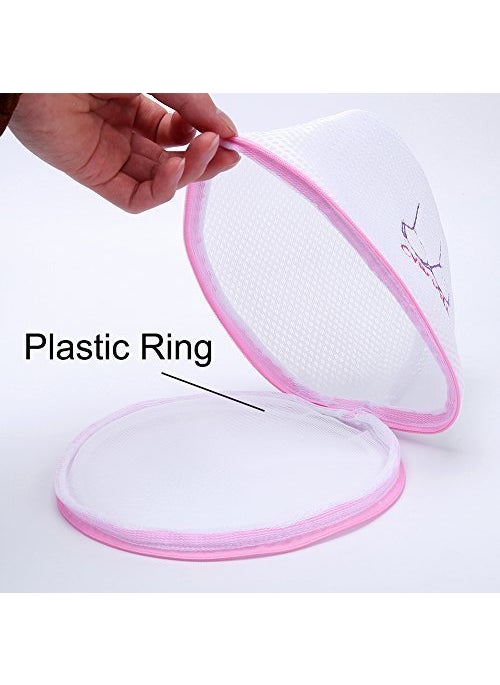 Vrozty Vrozty Mesh Laundry Woman Under Wear Bra Clothes Washing Bag for Washing Machine Underwear Lingerie Laundry Washing Bag Dirty Clothes Saver Pouch Laundry Clothes Protector 2 Piece  - Image 4