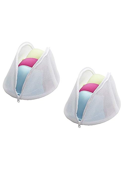 Vrozty Vrozty Mesh Laundry Woman Under Wear Bra Clothes Washing Bag for Washing Machine Underwear Lingerie Laundry Washing Bag Dirty Clothes Saver Pouch Laundry Clothes Protector 2 Piece  - Image 1