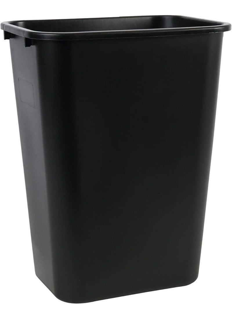 boardwalk Boardwalk 3485203 41 Quart Plastic SoftSided Wastebasket  Black  - Image 1