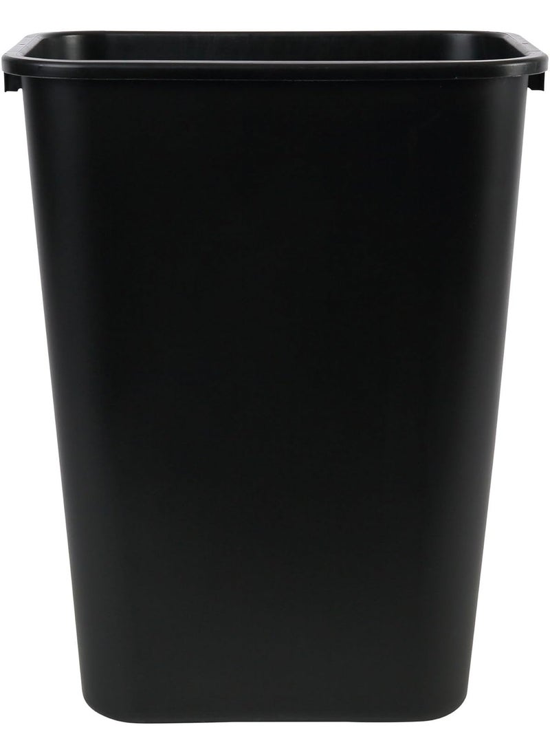 boardwalk Boardwalk 3485203 41 Quart Plastic SoftSided Wastebasket  Black  - Image 2