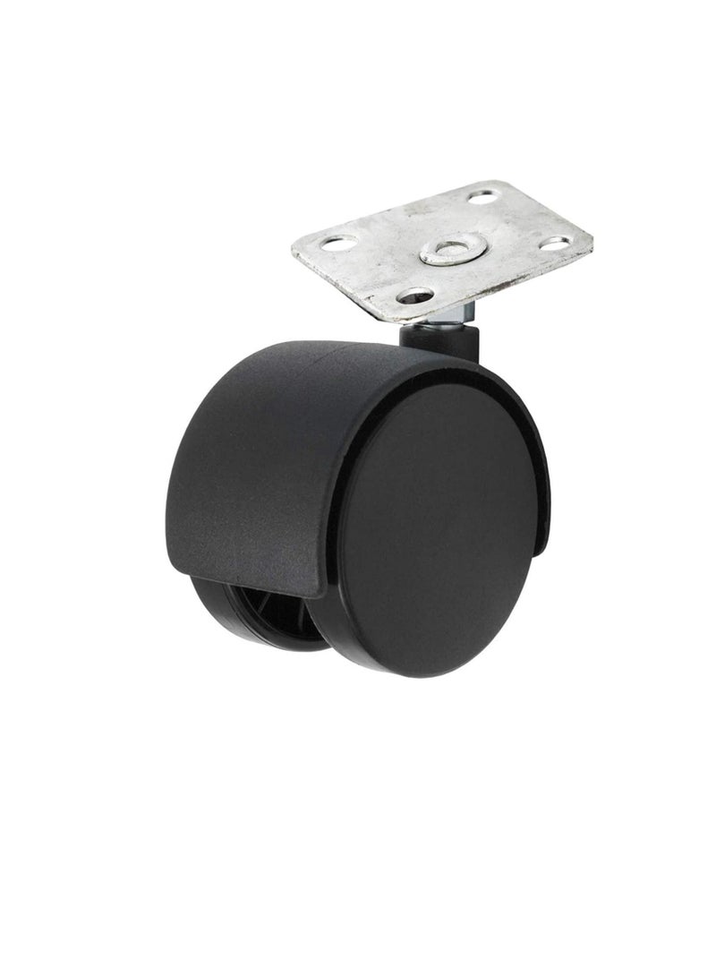 عجل عجل بلاستيك مزدوج مع صحن (طقم من 4 قطع) - Image 1