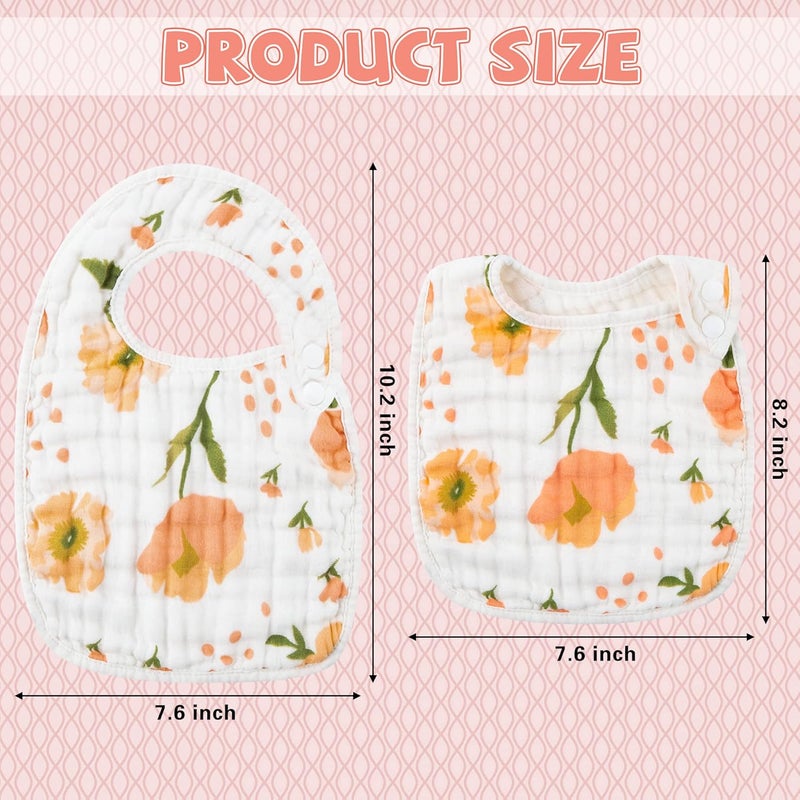 Zainpe 6-Piece Muslin Cotton Baby Bib Set - Image 2