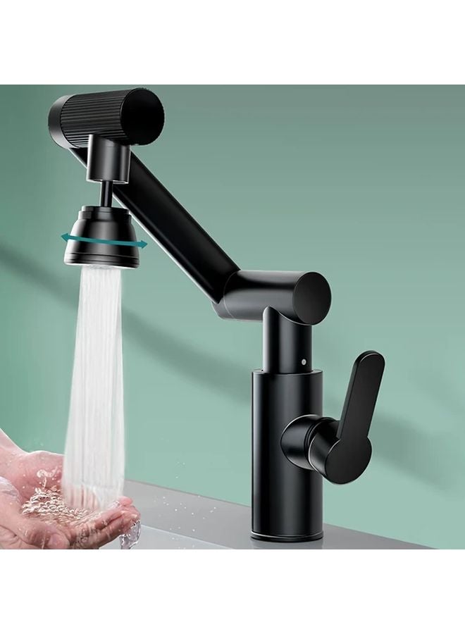 Gray 360 Degree Rotating Mechanical Arm Faucet 3 Flow Modes Anti Splash Kitchen Sink - Image 2